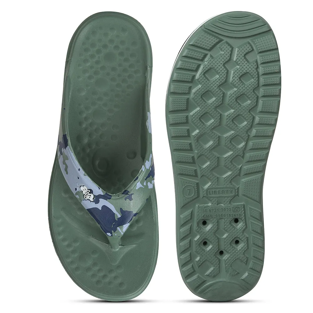 A-HA Green Casual Slipper For Mens BEACHTIM51 By Liberty