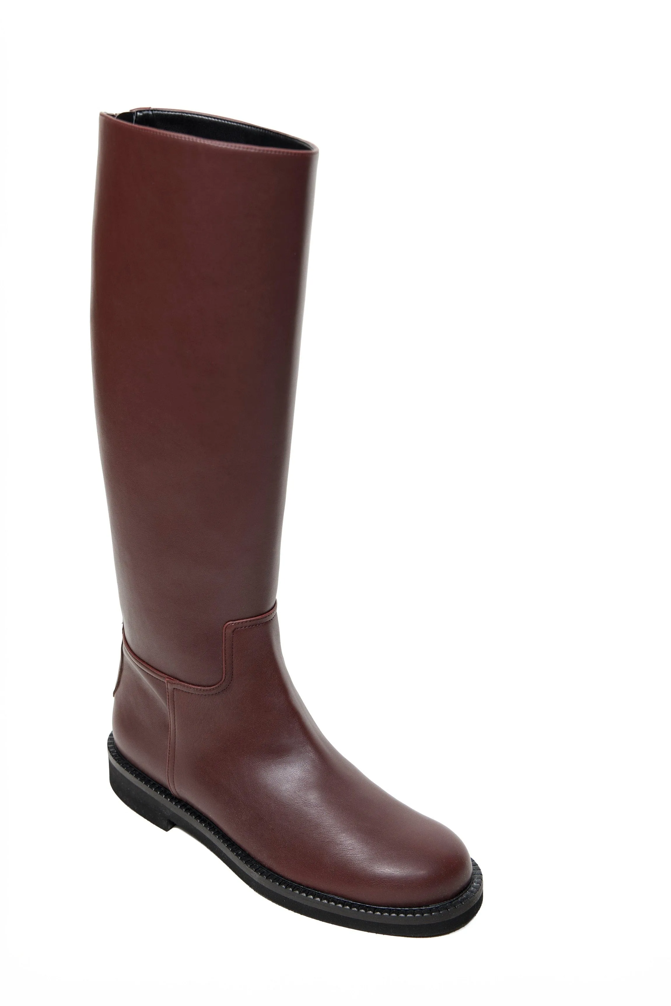 Ada Vegan Leather Knee High Boots | Brown