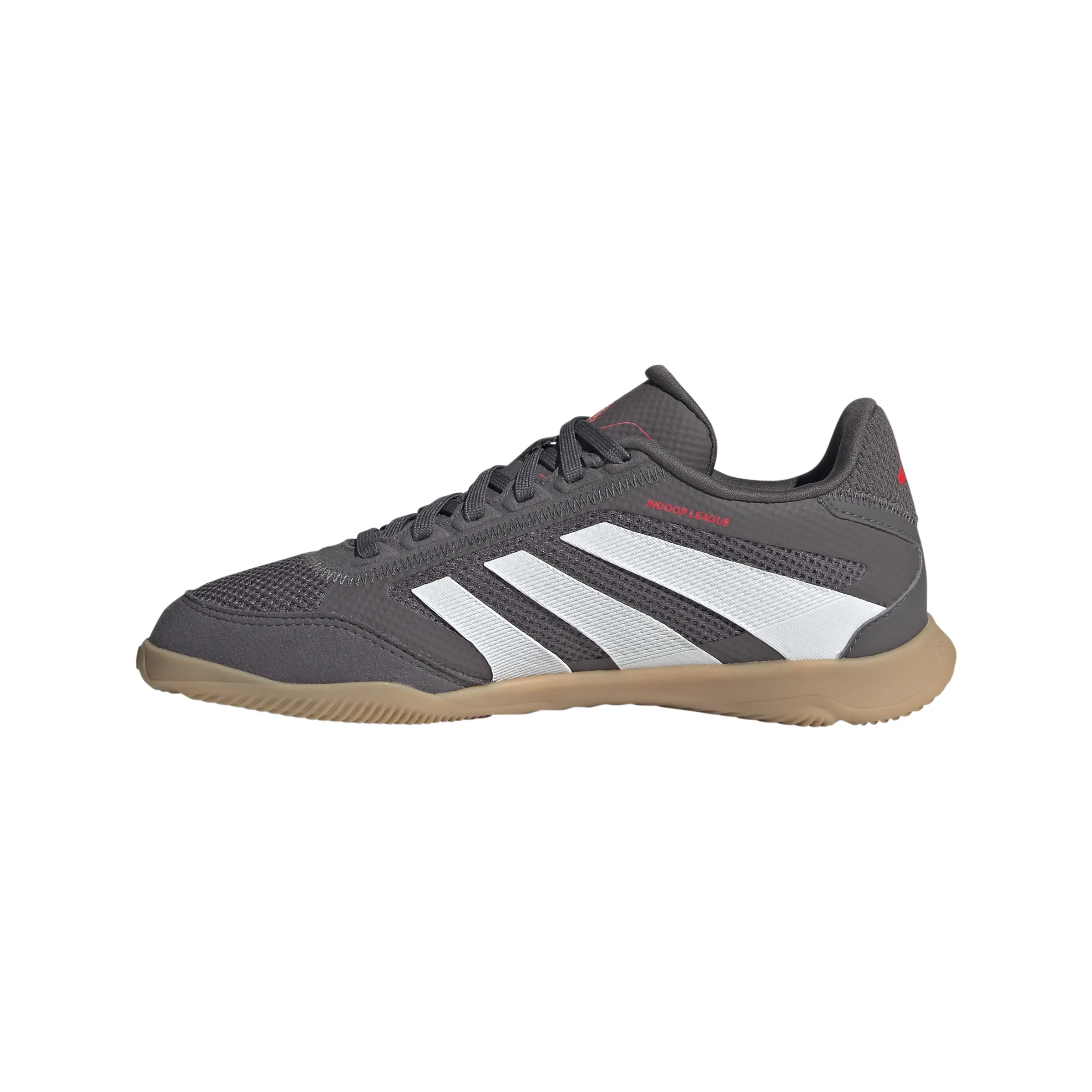 adidas Junior Predator League IN Indoor Soccer Shoes - grey strata/ftwr white/lucid red