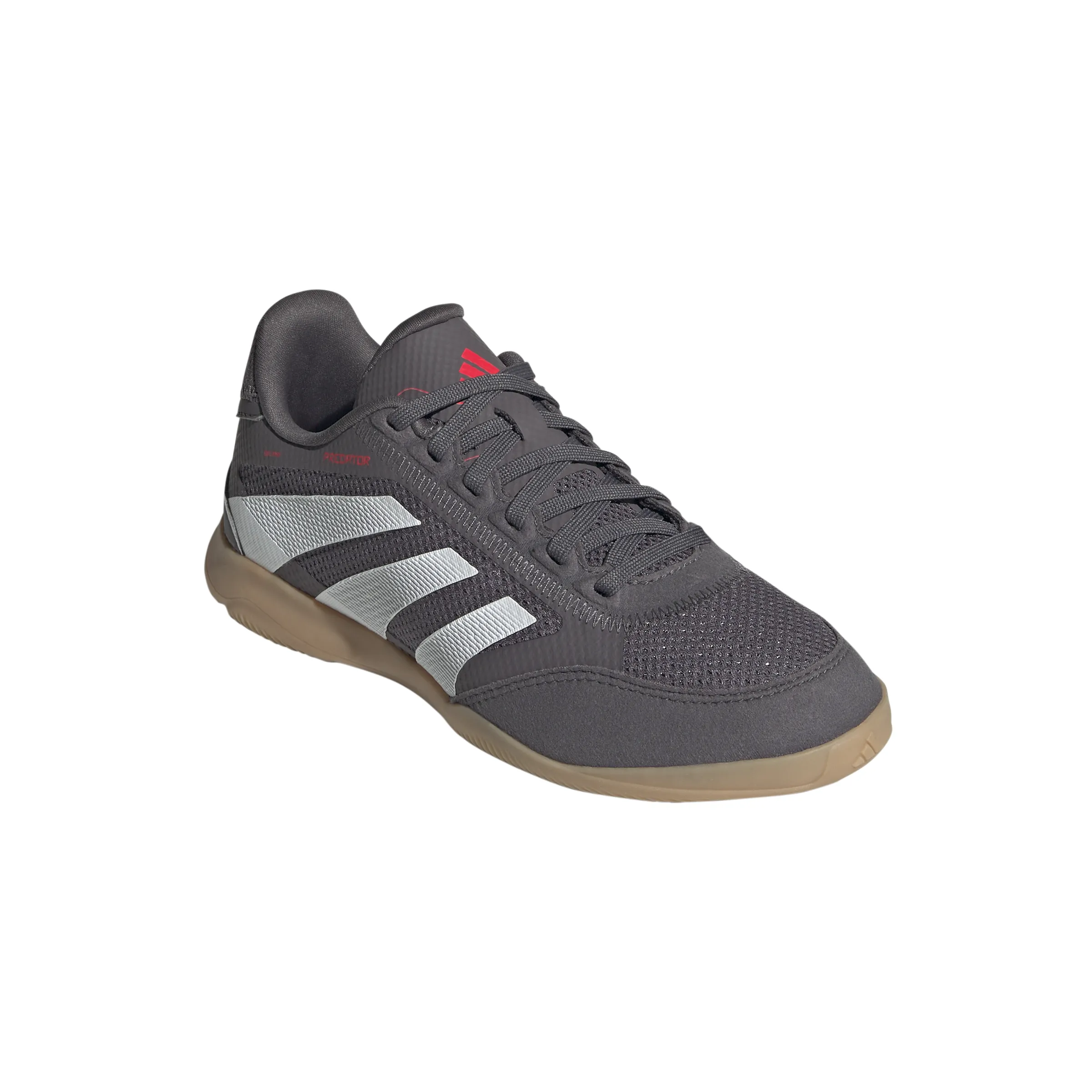 adidas Junior Predator League IN Indoor Soccer Shoes - grey strata/ftwr white/lucid red