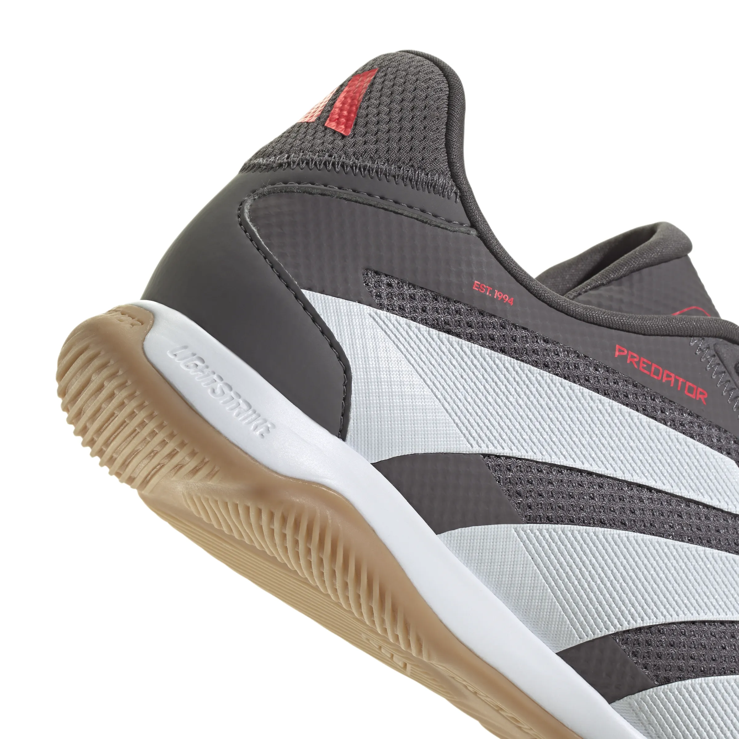 adidas Predator League IN indoor Soccer Shoes - grey strata/ftwr white/lucid red