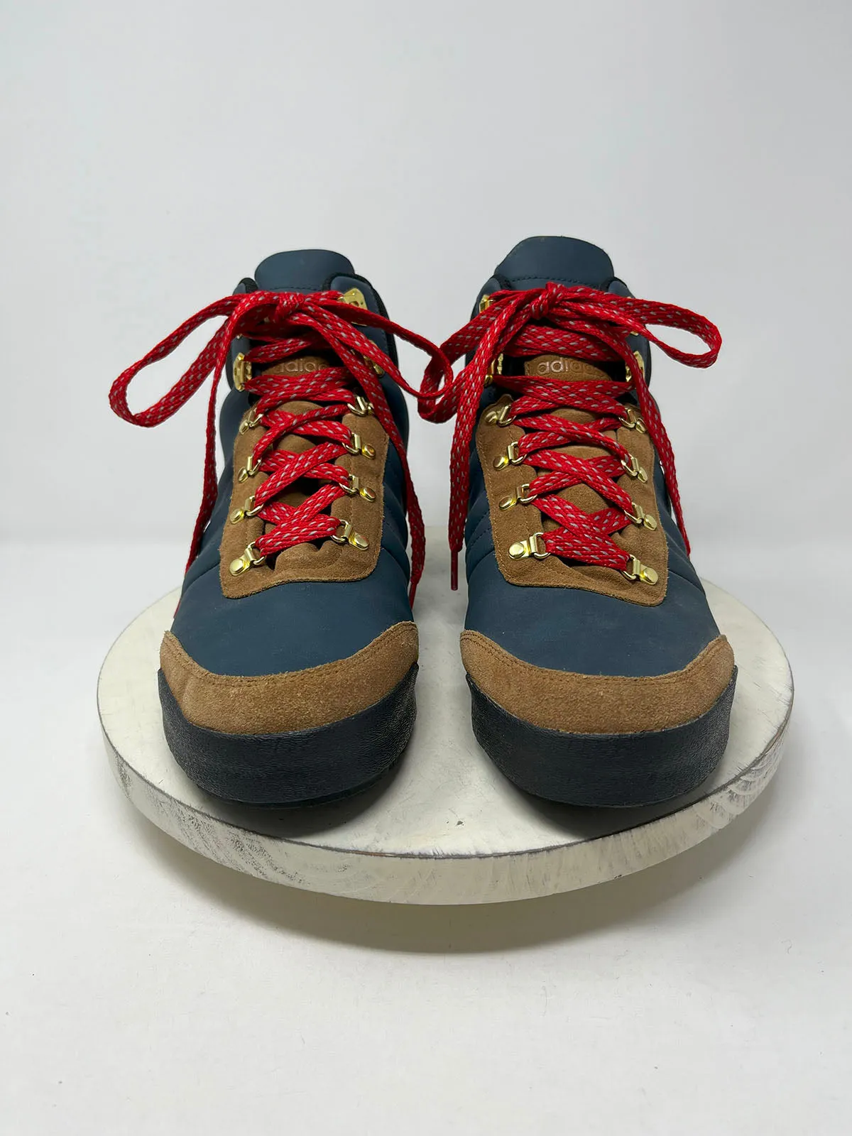Adidas Size 11 Navy Blue, Red & Tan Hiking Boots