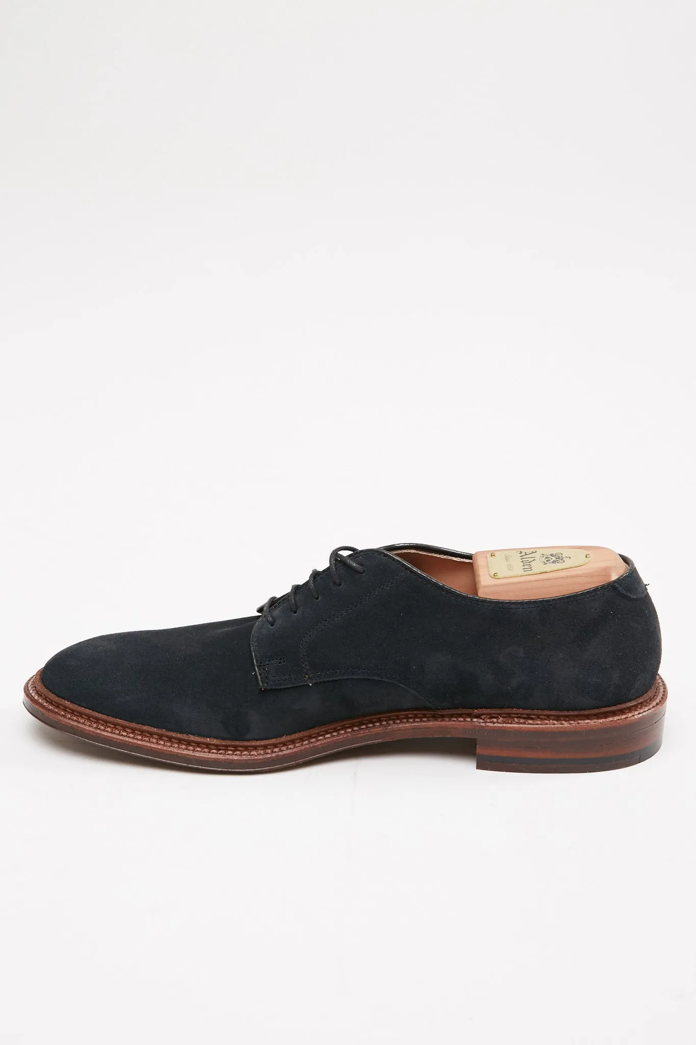 Alden Plain Toe Blucher Navy Suede #29331F
