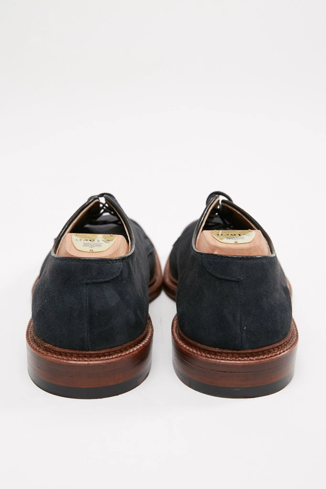 Alden Plain Toe Blucher Navy Suede #29331F