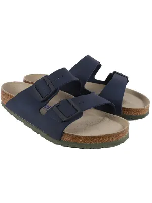 Arizona Mens Leather Buckle Slide Sandals