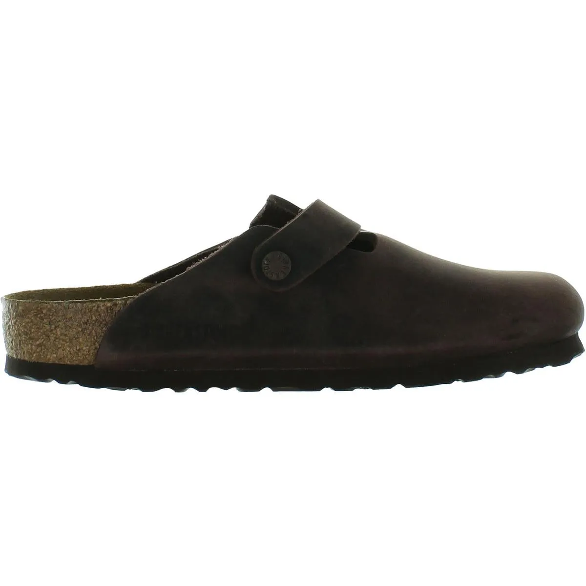 Boston BS Mens Leather Flat Slip-on Shoes