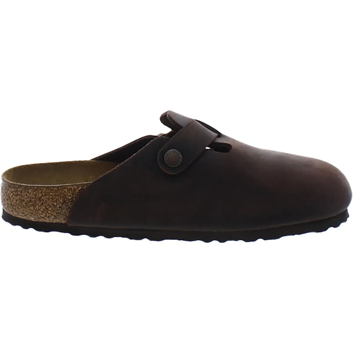 Boston BS Mens Leather Flat Slip-on Shoes