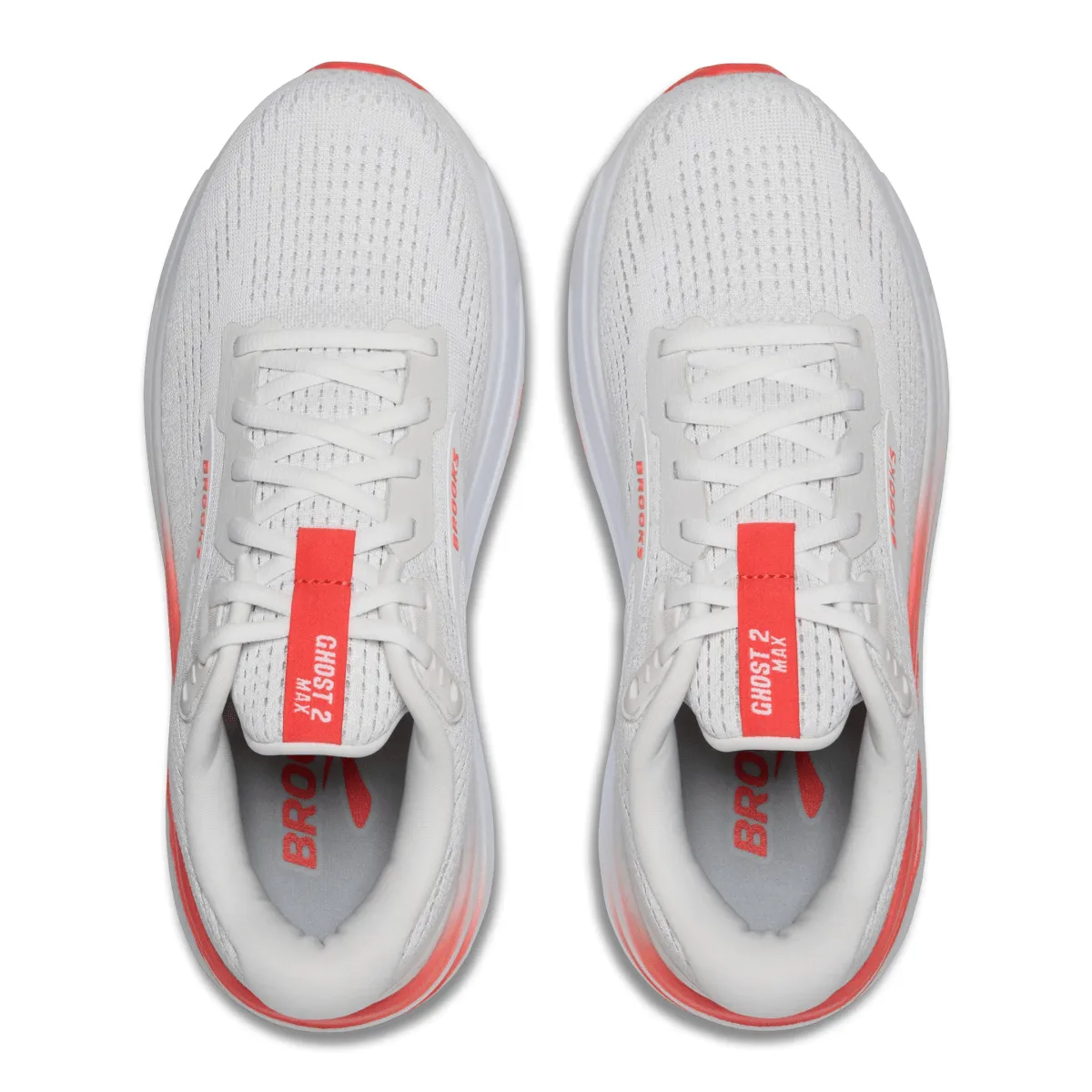 Brooks Women's Ghost Max 2 White/Hot Coral