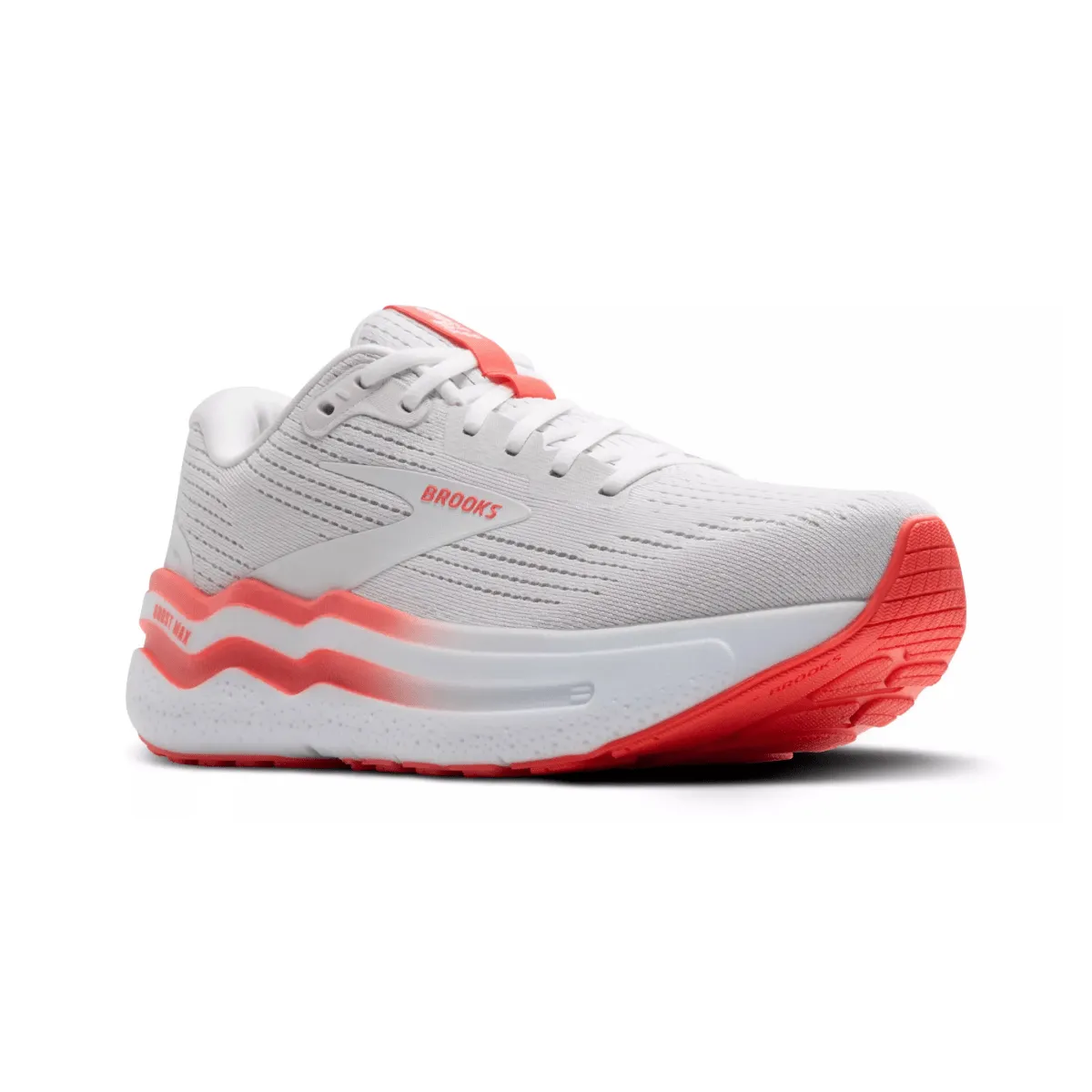 Brooks Women's Ghost Max 2 White/Hot Coral