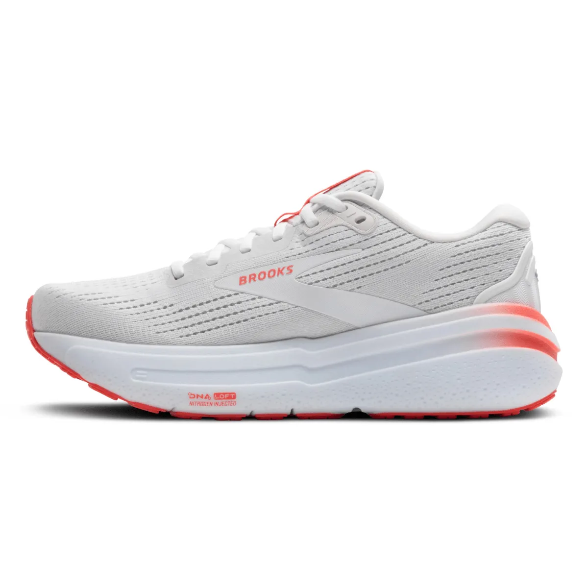 Brooks Women's Ghost Max 2 White/Hot Coral