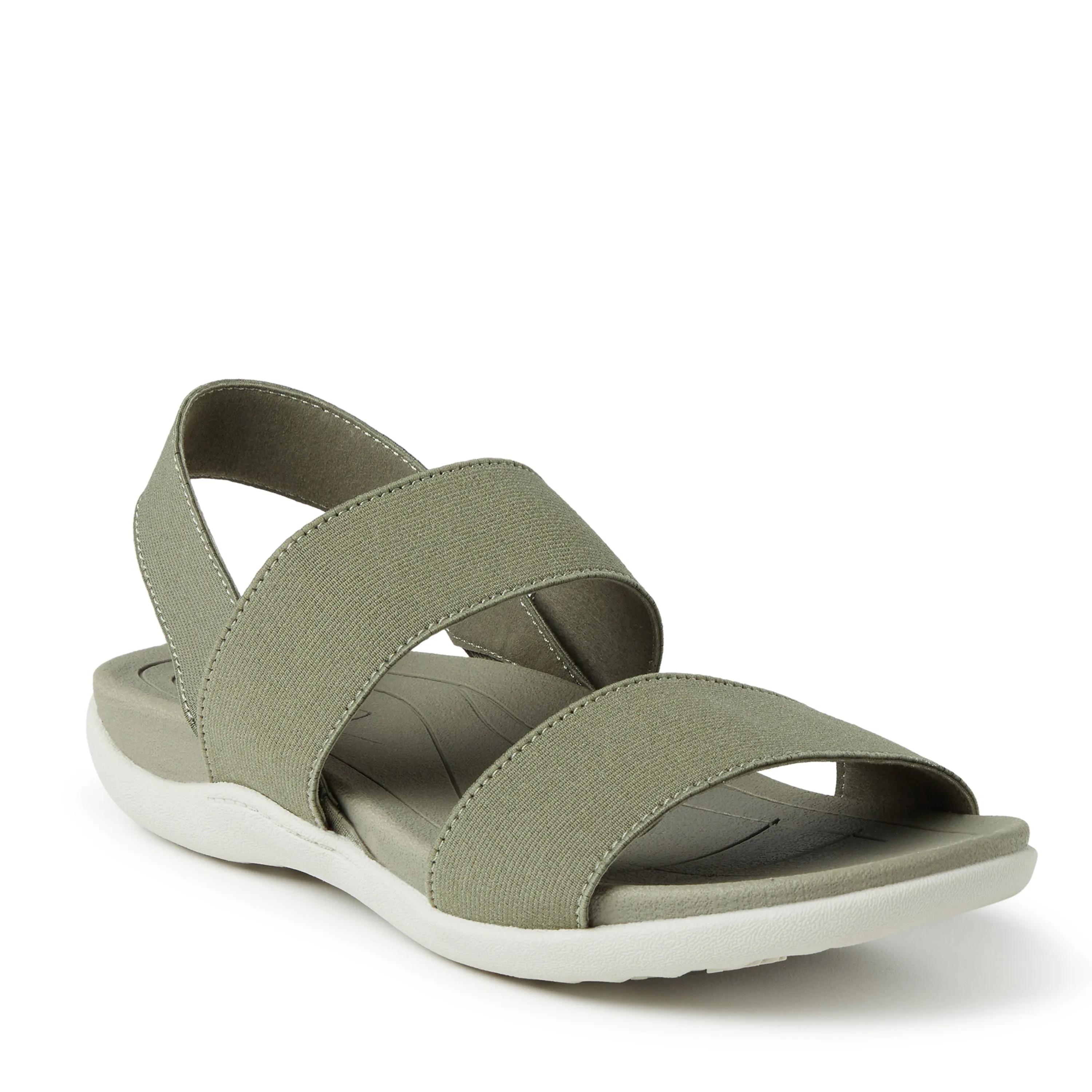 Dearfoams Women's Sloane Low Foam Back Strap Sandal