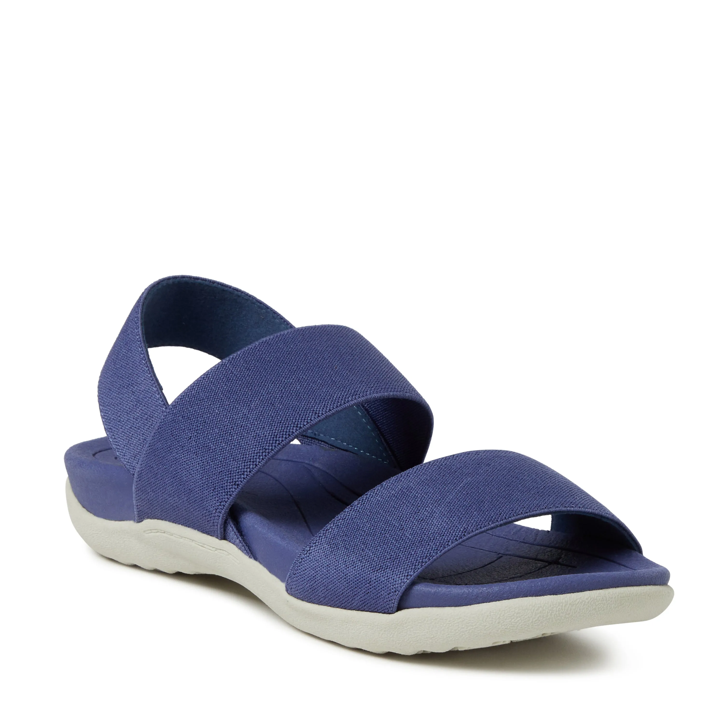 Dearfoams Women's Sloane Low Foam Back Strap Sandal