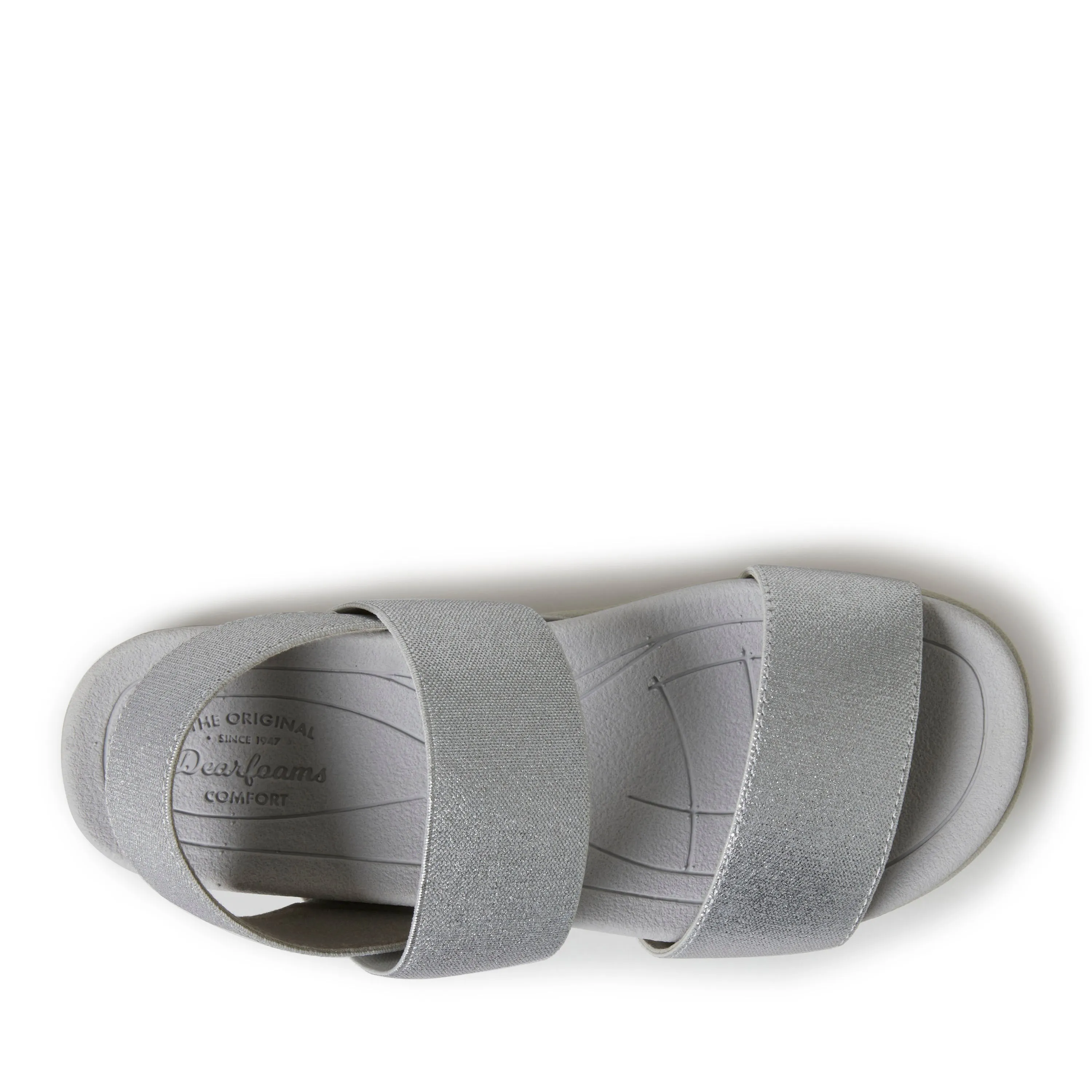 Dearfoams Women's Sloane Low Foam Back Strap Sandal