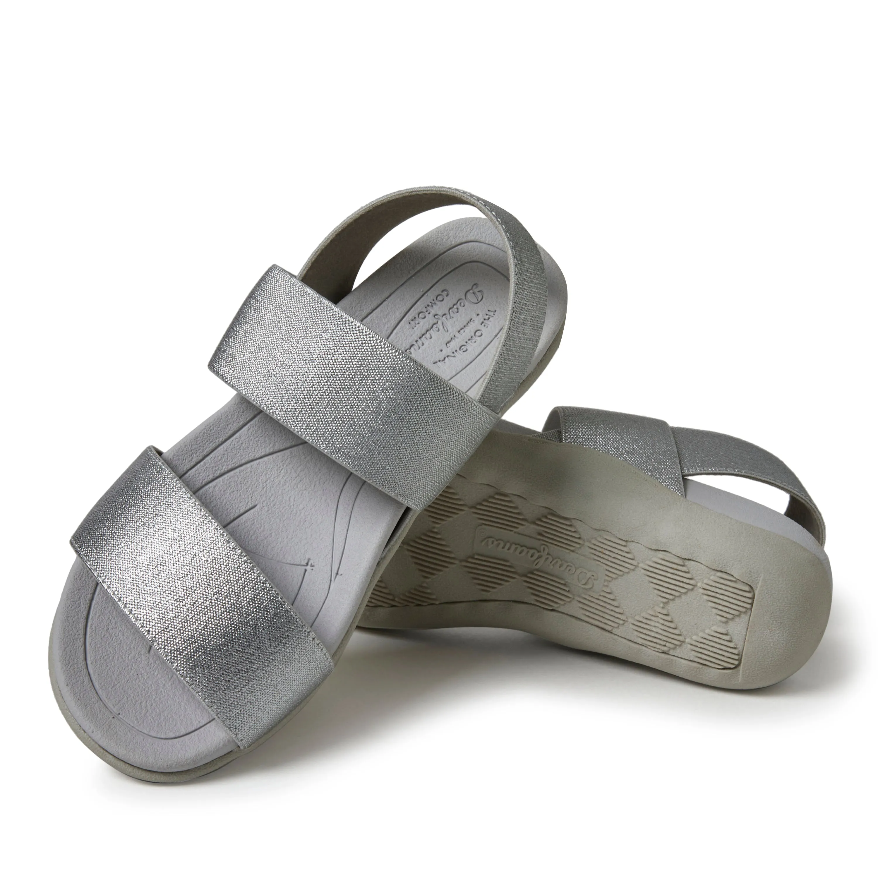 Dearfoams Women's Sloane Low Foam Back Strap Sandal