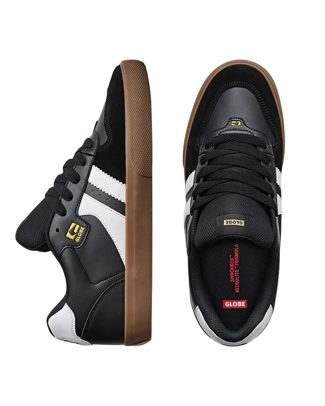 Encore 2 Shoes in Black, White & Tobacco