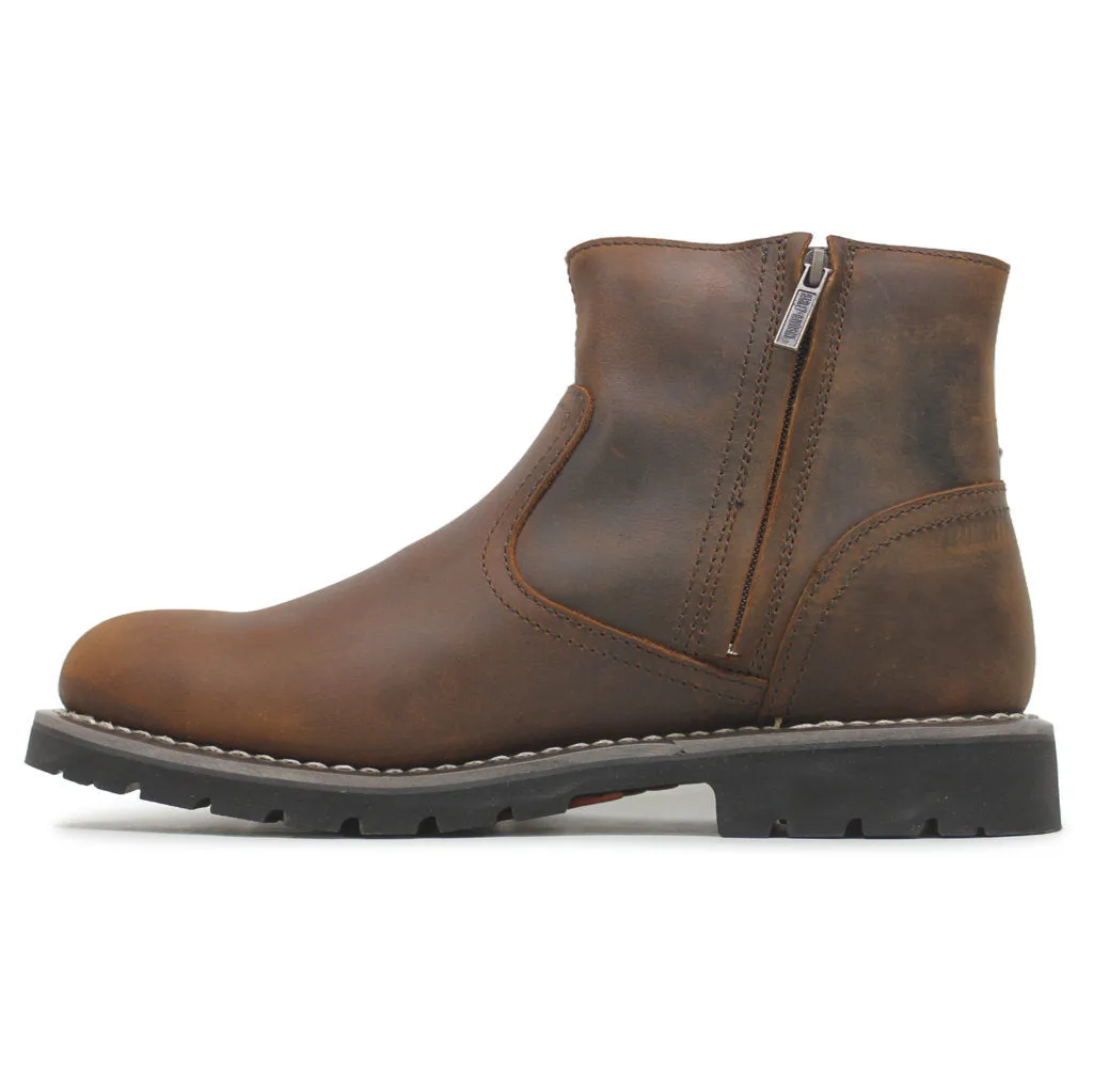 Harley Davidson Winslow 5 Inch Full Grain Leather Men's Ankle Boots