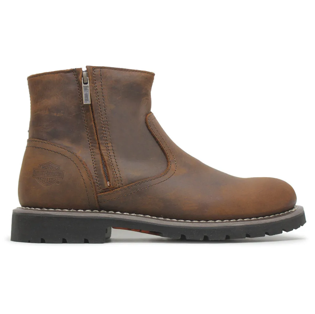 Harley Davidson Winslow 5 Inch Full Grain Leather Men's Ankle Boots