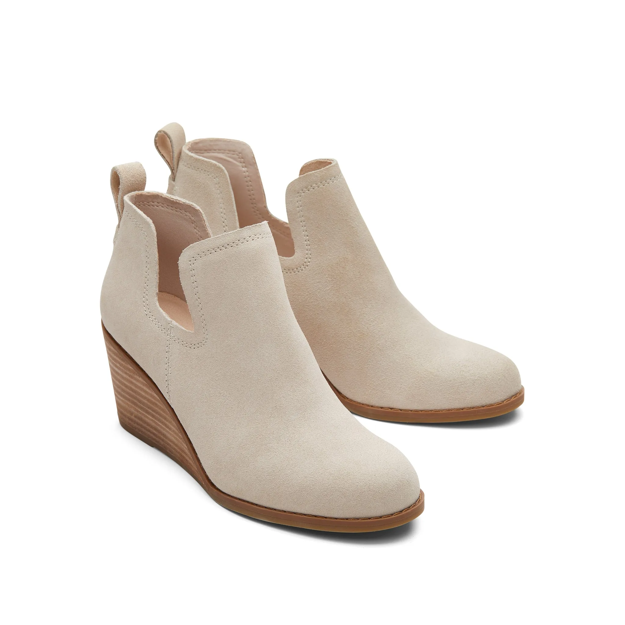 Kallie Beige Suede Wedge Boot