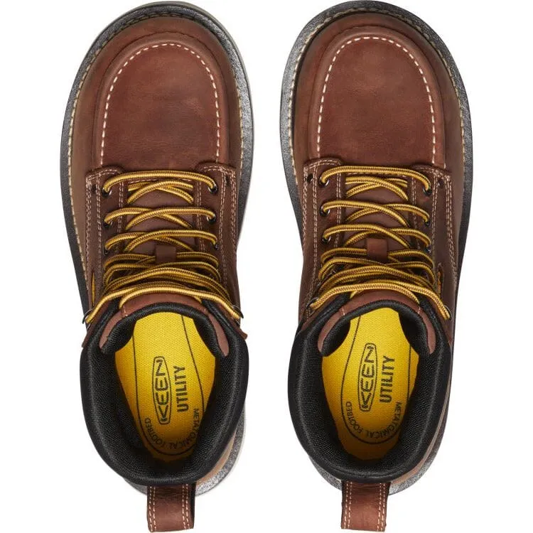 KEEN CINCINNATI 6" WATERPROOF 90° HEEL BOOT SOFT TOE MEN'S MEDIUM AND WIDE