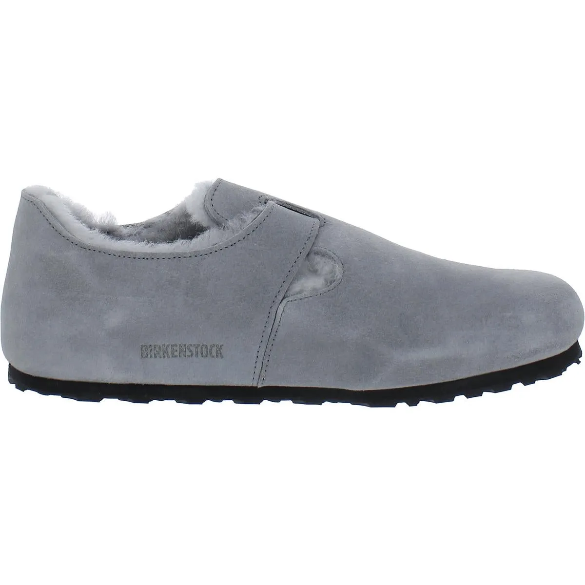 London Shearling Mens Suede Footbed Loafers