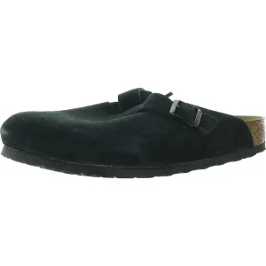 Mens Buckle Leather Clogs