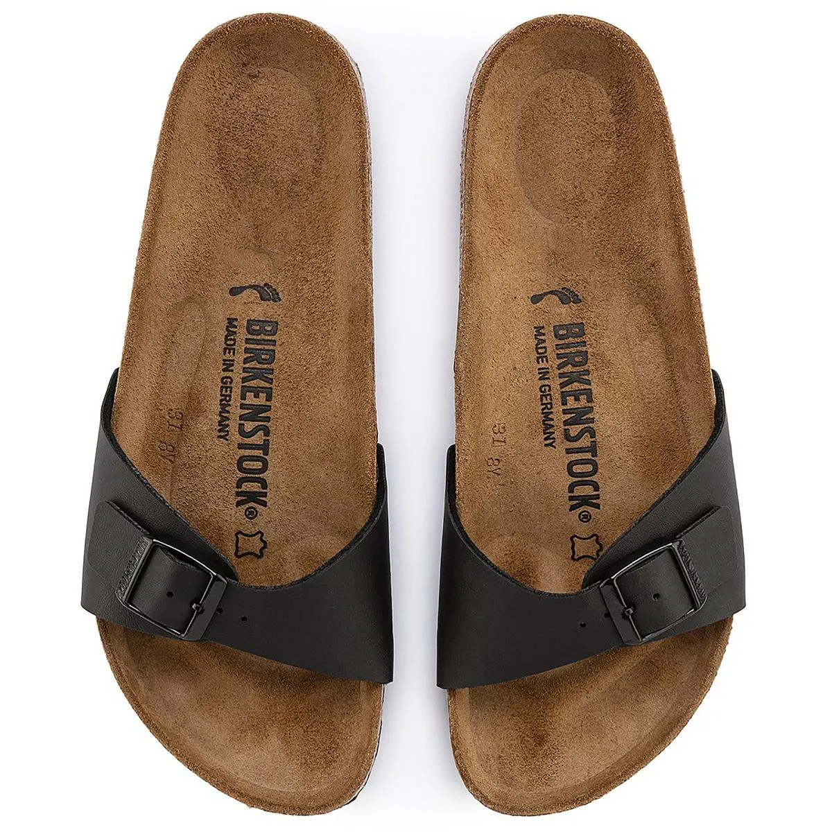 Mens Leather Cork Slide Sandals