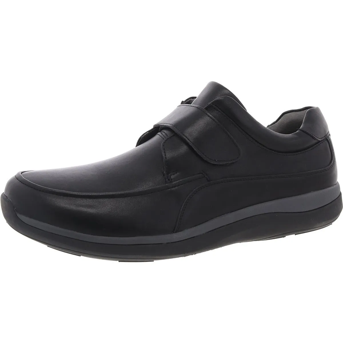 Mens Leather Laceless Slip-On Sneakers