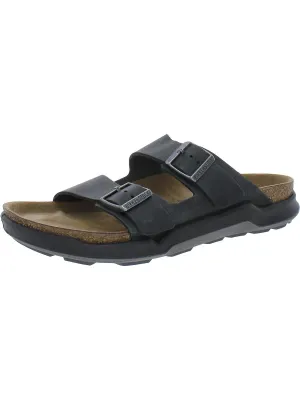 Mens Leather Slide Sandals