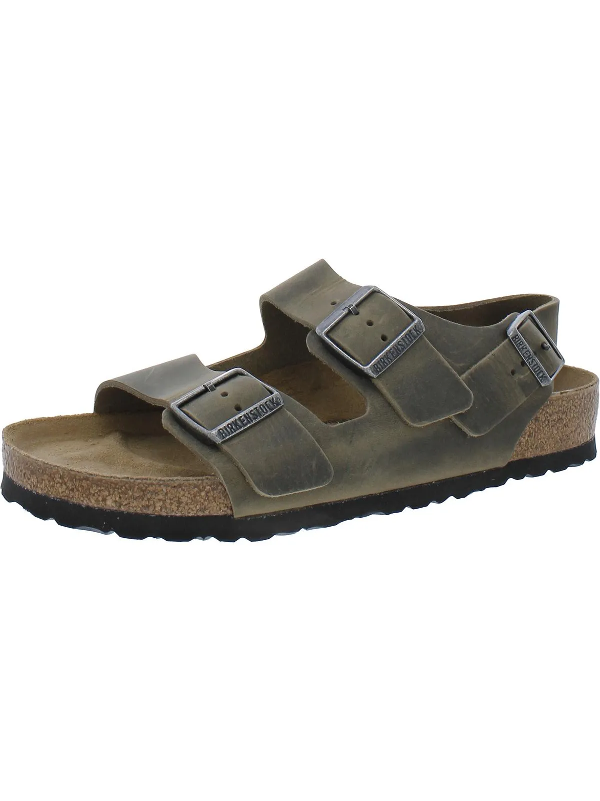 Mens Leather Slide Sandals