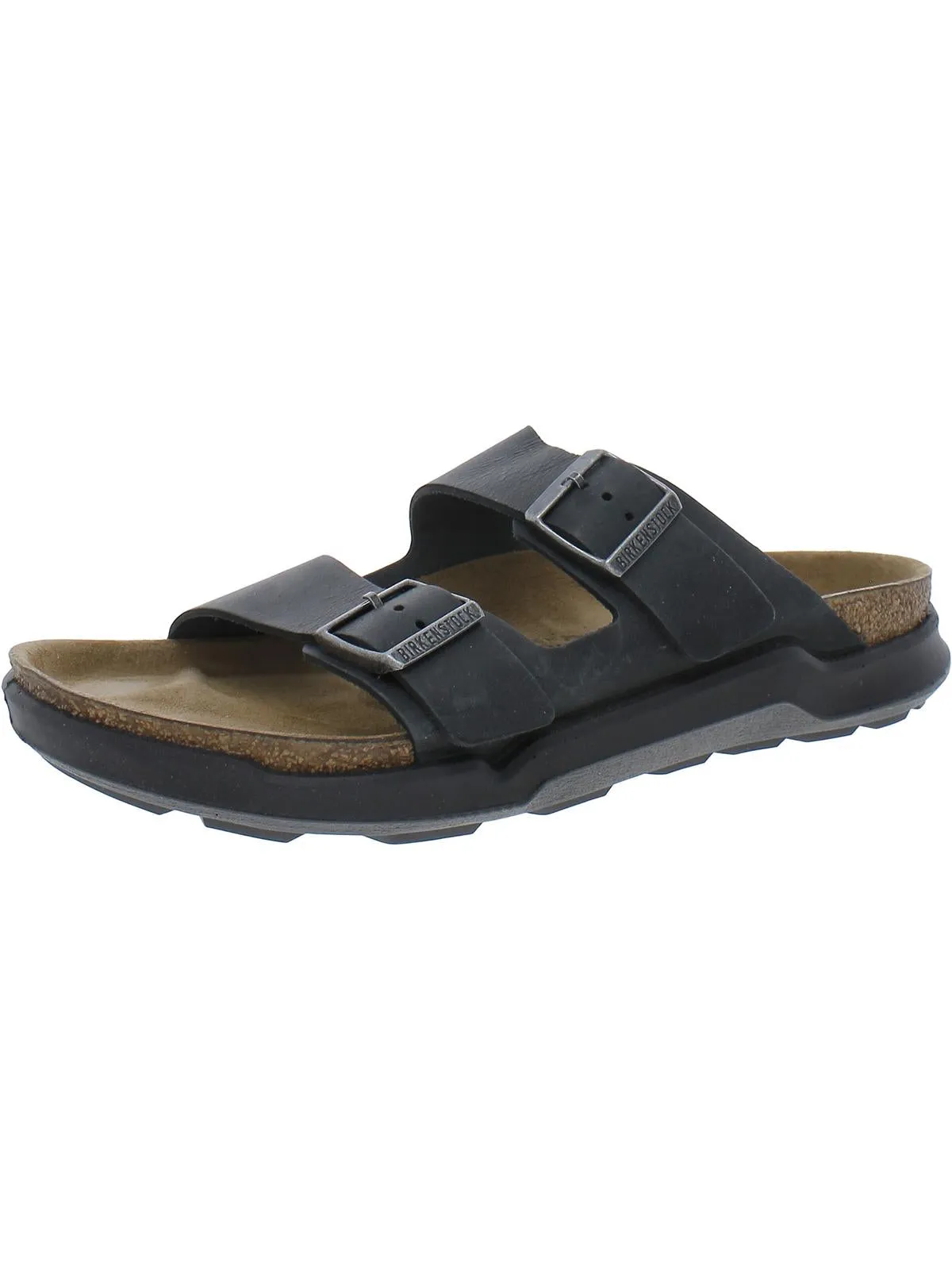 Mens Leather Slide Sandals
