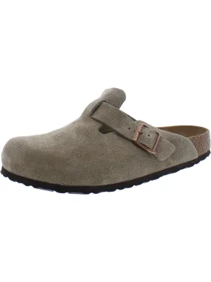 Mens Suede Clog Slide Sandals
