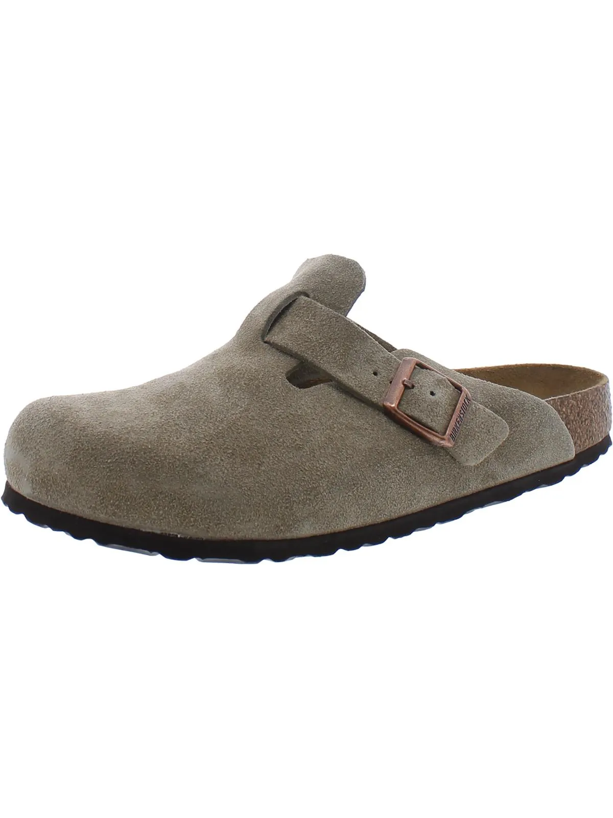 Mens Suede Clog Slide Sandals