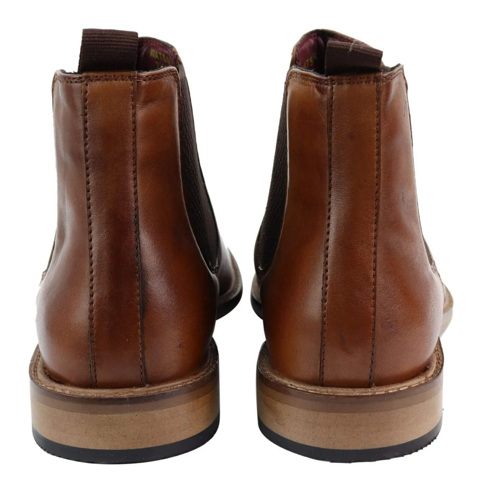 Mens Vintage Tan Leather Dealer Boots