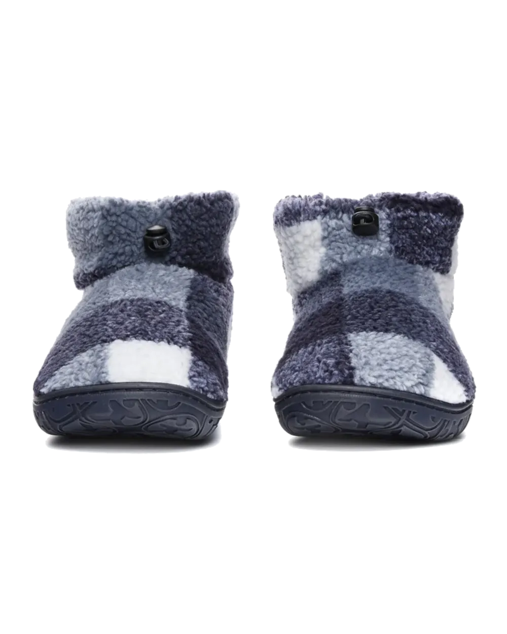 Neeson Sherpa Slipper Boots in Navy Check