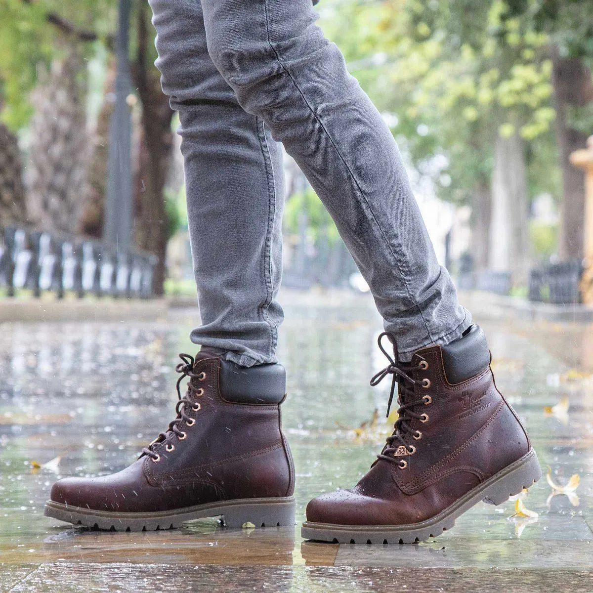 Panama Jack 03 C52 Mens Brown Boots Waterproof Leather Laces Hiking Ankle Chukka
