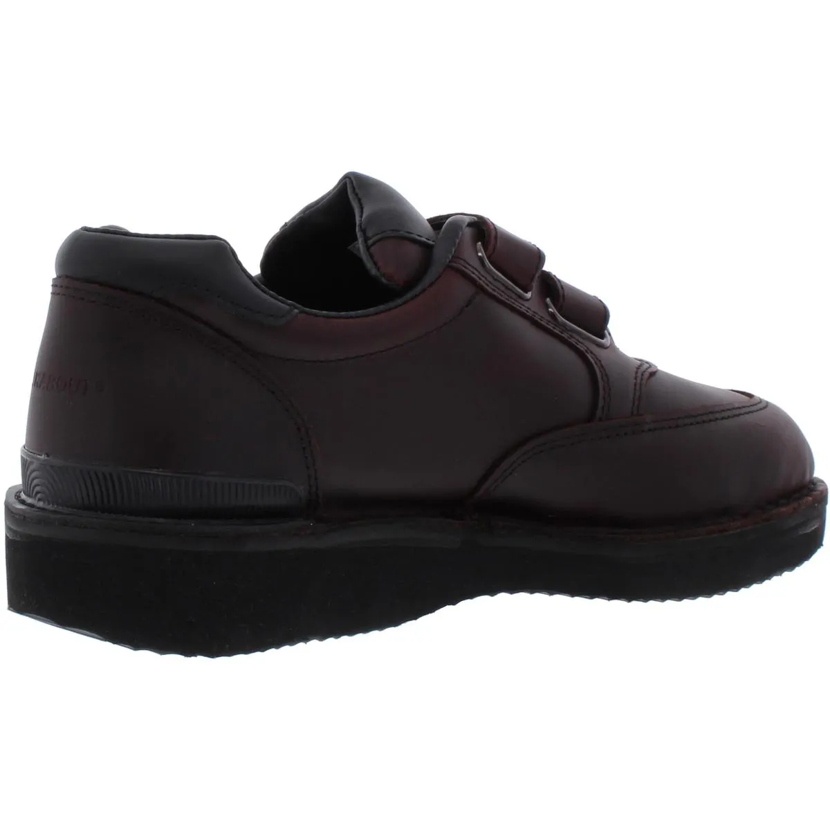 Quick Grip Mens Leather Cushioned Footbed Walking Shoes