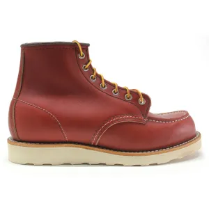 Red Wing Heritage Full Grain Leather 6 Inch Classic Men's Moc Toe Ankle Boots