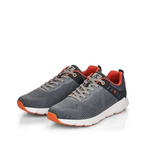 Rieker Shoes 07806-45 Blk/Dust/Orange Sport Lace