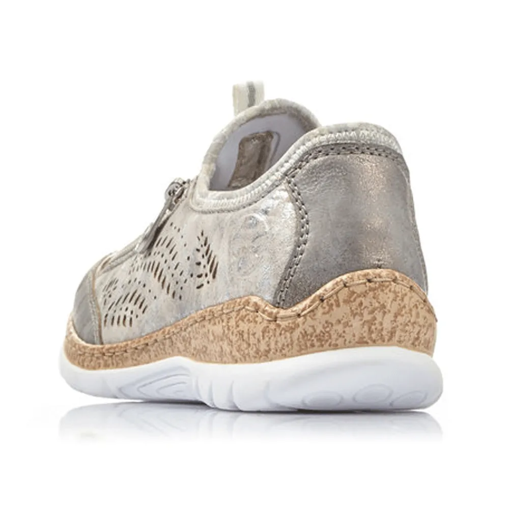 Rieker Women's N42K6-40 Grey Metallic