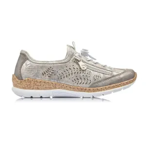 Rieker Women's N42K6-40 Grey Metallic