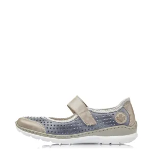 Rieker Women's Nikita B5 Mary Jane in Jeans Blue