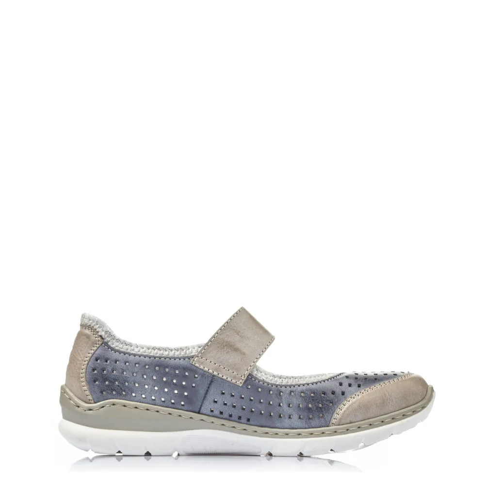 Rieker Women's Nikita B5 Mary Jane in Jeans Blue