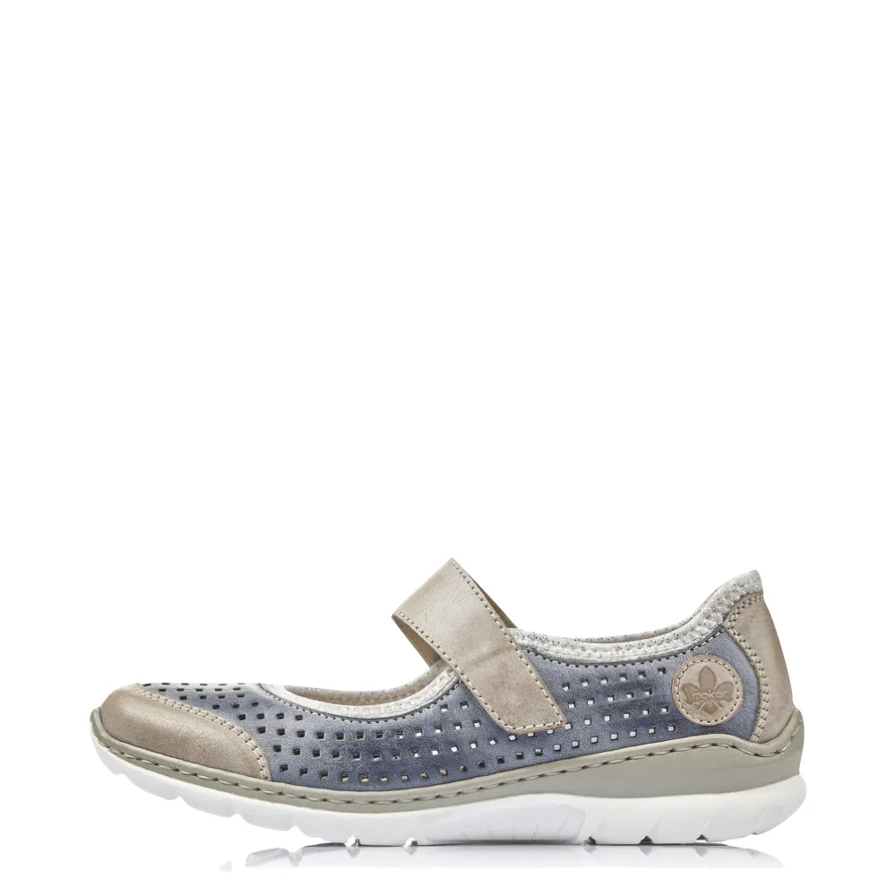 Rieker Women's Nikita B5 Mary Jane in Jeans Blue