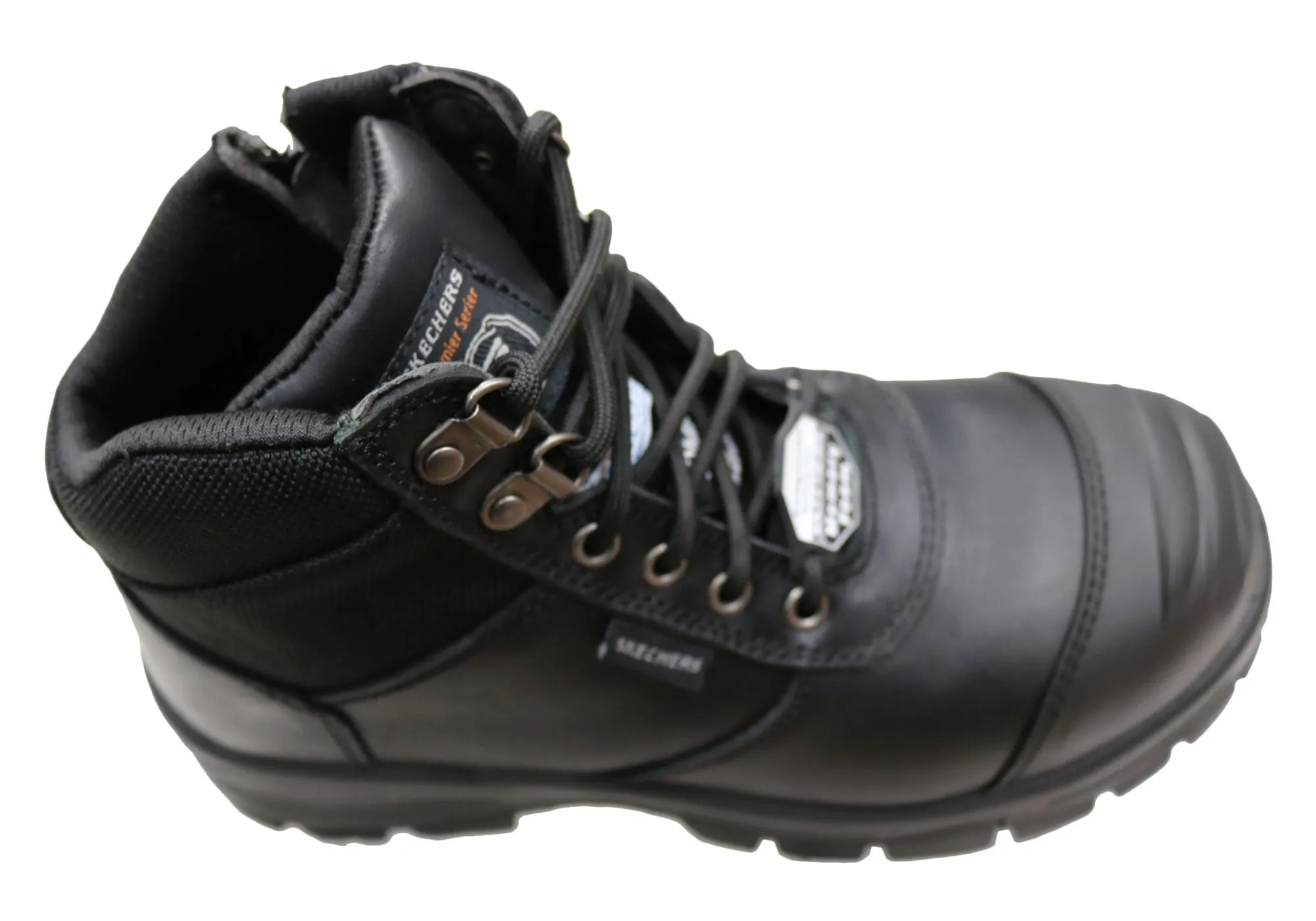 Skechers Mens Leather Work Composite Toe Work Boots Skechers Shoes