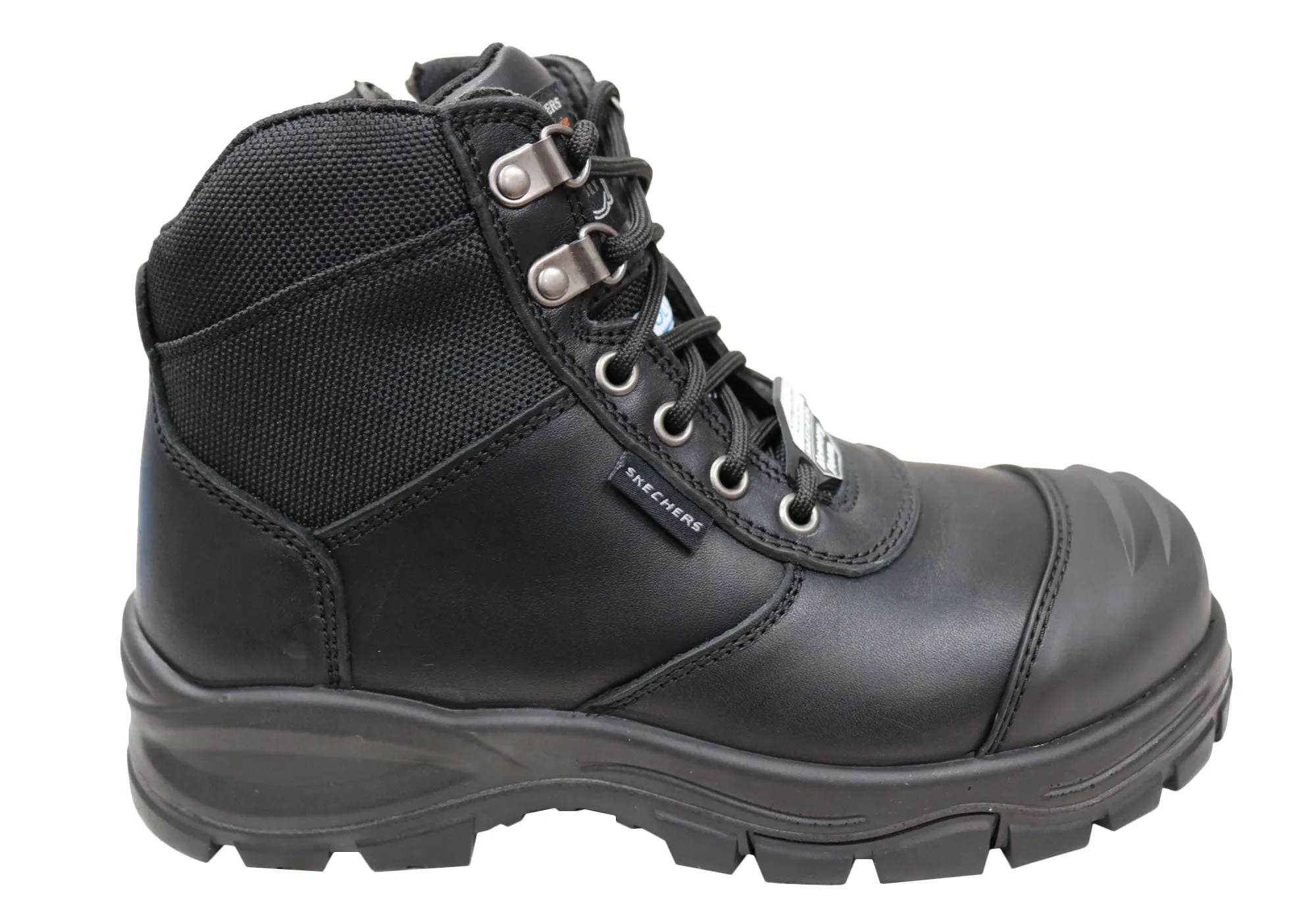 Skechers Mens Leather Work Composite Toe Work Boots Skechers Shoes