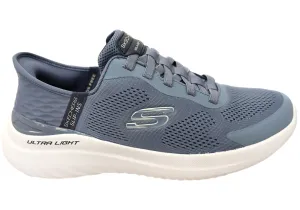 Skechers Mens Slip Ins Bounder 2.0 Emerged Comfortable Shoes Slate Skechers Shoes