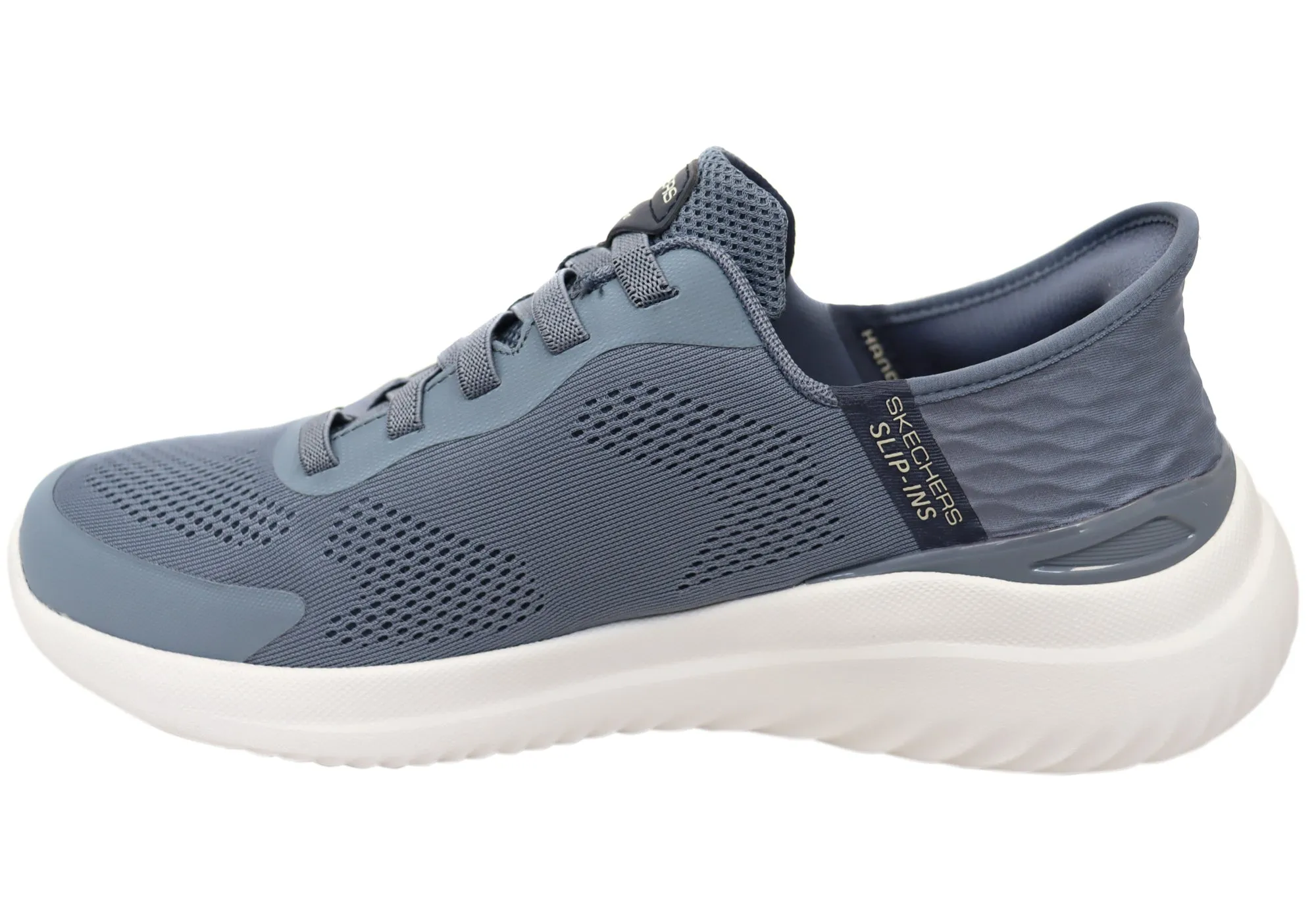 Skechers Mens Slip Ins Bounder 2.0 Emerged Comfortable Shoes Slate Skechers Shoes