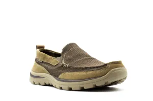Skechers Superior-Milford Slip Ons Light Brown Skechers Shoes