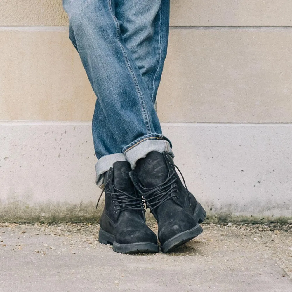 Timberland Men's 10073 6-Inch Premium Black Nubuck Waterproof