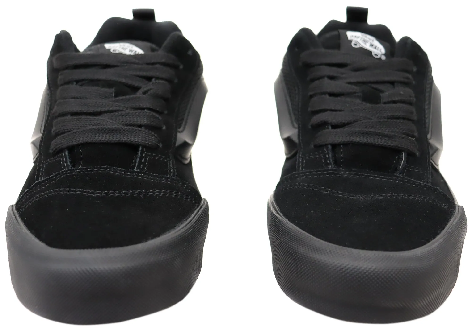 Vans Knu Skool Unisex Comfortable Lace Up Sneakers Black Black Vans Shoes